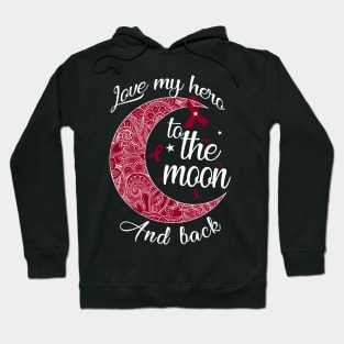 love sickle cell hero to the moon Hoodie